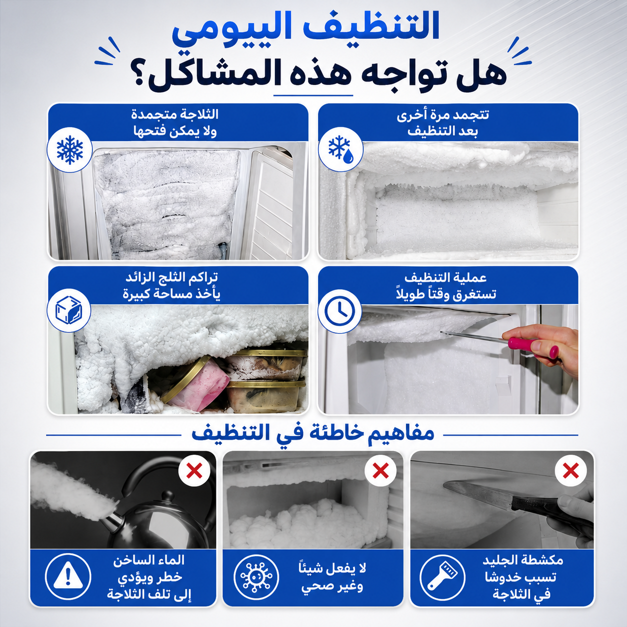 بخاخ إزالة الثلج والروائح للثلاجة – تنظيف سريع وتعطير وتعقيم بتركيبة آمنة وفعالة
